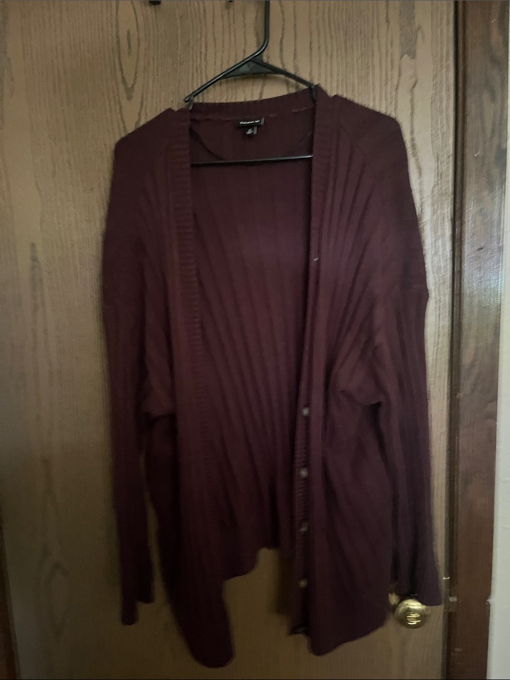 torrid Ribbed Button-Front Cardigan Sweater - Burgundy
